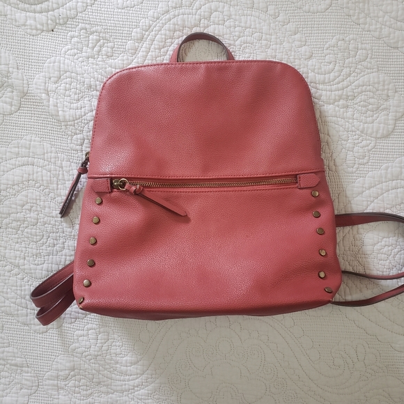Sonoma Handbags - Sonoma Backpack Purse Red Faux Leather